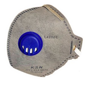 Respirador Mascara Ksn 2002 Co Cinza ( Caixa 100 Pç) Pff2 Vo:cinza