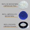 Refil Mop Microfibra + Refil Seco Mop Limpeza Rápida Pó + Refil Escovão - Kit de 5 Peças - Perfect M - 2