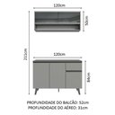 Ver imagem 4 de Armário de Cozinha Compacta 120cm Nice Madesa 01