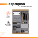 Ver imagem 5 de Modulo de Guarda Roupas para Quarto 4 Portas e 2 Gavetas Madrid Maxel