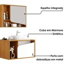 Ver imagem 5 de Gabinete Banheiro Espelheira e Cuba Branca Delta Naturalle Branco Bechara