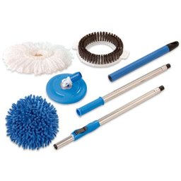 Cabo Perfect Mop 1,60 Mts com 1Refil Tira Pó, 1 Refil Microfibra, 1 Refil Escovão - 1 Cabo Perfect Mop 1,60 Mts com 1Refil Tira Pó, 1 Refil Microfibra, 1 Refil Escovão - 1