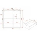 Ver imagem 5 de Conjunto de Banheiro Balcão Suspenso Bn3605 C/ Cuba Pia Bn3600 60cm Cor Amêndoa - Tecno Mobili