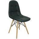 Ver imagem 2 de Kit 3 Cadeiras Charles Eames Botonê Eiffel Estofada - Preta