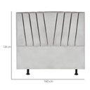 Ver imagem 3 de Cabeceira Estofada Cama Casal Queen Size 160 Cm Ariel Veludo Cinza Claro