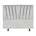 Ver imagem 1 de Cabeceira Estofada Cama Casal Queen Size 160 Cm Ariel Veludo Cinza Claro