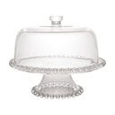 Ver imagem 2 de Prato P/Bolo C/Pé e Tampa Cristal Pearl Bolinha Transparente 31cm Wolff