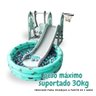 Playground Infantil 4x1 Criança Com Piscina 200 Bolinhas Cesto Balança e Escorregador Verde Importwa - 5