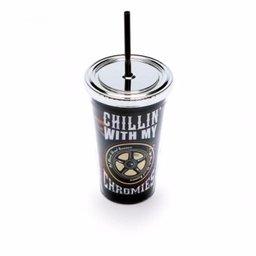 Copo Canudo Hot Wheels Ludi Imaginarium 450ml Em Acrilico - 2