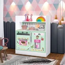 Ver imagem 2 de Armário Cozinha Infantil Branco com Verde Magia Gabrielli Móveis
