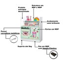 Ver imagem 4 de Armário Cozinha Infantil Branco com Verde Magia Gabrielli Móveis