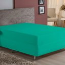 Ver imagem 1 de Lençol com Elástico Casal Nobre 1 Peça Luva de Box 55cm de Altura Malha 100% Algodão - Jade