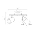 Ver imagem 2 de Spot Sobrepor Direcionável Fokus Trilho 02L E27 Cobre - Design Moderno Quarto/Sala