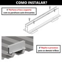 Ver imagem 5 de Estrutura Suporte Mini Trilho Fixador Placa Painel Solar Alumínio e Inox Telha Metálica | Perfil Mas