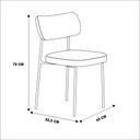 Ver imagem 6 de Kit 6 Cadeiras Fixa Stela Champanhe Courino Whisky Sala de Jantar - Belliv Decor