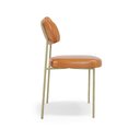 Ver imagem 4 de Kit 6 Cadeiras Fixa Stela Champanhe Courino Whisky Sala de Jantar - Belliv Decor