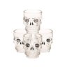 Kit 4 Copos Shot Vodka Tequila Caveira Skull Moto Rock Vidro - 1