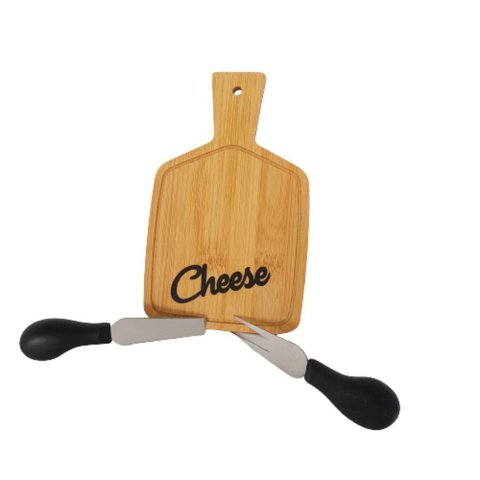 Conjunto para Queijo Bambu 3 Pçs
