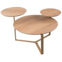 Ver imagem 1 de Mesa de Centro para Sala de Estar 3 em 1 Pés Metálicos Dari A03 Hanover Dourado - Lyam Decor
