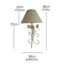 Ver imagem 2 de Abajur Infantil Provencal para Quarto de Bebe Decorativo