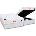 Ver imagem 1 de Cama Box Baú King: Colchão Molas Pocket Ensacadas Castor Gold Star Vitagel + Base Crc Courano