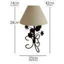 Ver imagem 2 de Abajur Quarto de Casal de Ferro Decorativo Simples Beirada de Cama - Verniz