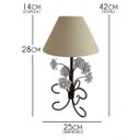 Ver imagem 2 de Abajur Quarto de Casal de Ferro Decorativo Simples Beirada de Cama - Branco