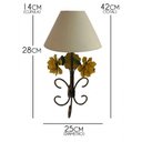 Ver imagem 2 de Abajur Iluminação de Quarto Simples com Flores Artesanal Rustico - Amarelo