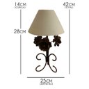 Ver imagem 2 de Abajur Luminária de Quarto e Sala Artesanal em Metal Rustico Decorativa - Verniz