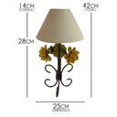 Ver imagem 2 de Abajur Luminária de Quarto e Sala Artesanal em Metal Rustico Decorativa - Amarelo