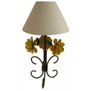 Ver imagem 1 de Abajur Luminária de Quarto e Sala Artesanal em Metal Rustico Decorativa - Amarelo