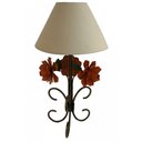 Ver imagem 1 de Abajur Luminária de Quarto e Sala Artesanal em Metal Rustico Decorativa - Laranja