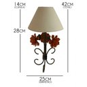Ver imagem 2 de Abajur Luminária de Quarto e Sala Artesanal em Metal Rustico Decorativa - Laranja