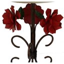 Ver imagem 3 de Luminária Abajur de Quarto Cabeceira de Cama e Iluminação Lateral em Ferro - Vermelho Escuro