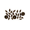 Ver imagem 1 de Quadro Painel Decoração Sala de Jantar Tela com Flores Ferro - Verniz