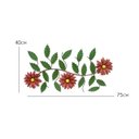 Ver imagem 2 de Quadro Painel Decoração Sala de Jantar Tela com Flores Ferro - Vermelho Escuro