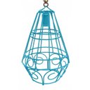 Ver imagem 3 de Linda Luminária Aramada Decorativa para Area de Lazer em Ferro - Azul Turquesa