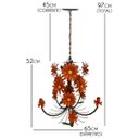 Ver imagem 2 de Luminária de Varanda e Cozinha e Area Gourmet de Ferro Decorativa Grande - Laranja