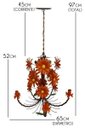 Ver imagem 2 de Luminária de Varanda e Cozinha e Area Gourmet de Ferro Decorativa Grande - Laranja
