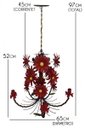 Ver imagem 2 de Luminária de Varanda e Cozinha e Area Gourmet de Ferro Decorativa Grande - Vermelho Escuro