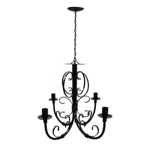Pendente para Iluminação Area Gourmet Moderna Decoração em Ferro - Preto