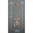 Ver imagem 2 de Lustre Pendente Decorativo Pequeno para Iluminação Sala Conjugada Simples - Dourado