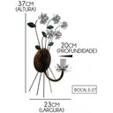 Ver imagem 2 de Arandela com Flores em Ferro de Parede para Varanda de Sitio - Branco