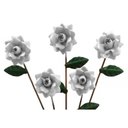 Ver imagem 3 de Arandela com Flores em Ferro de Parede para Varanda de Sitio - Branco