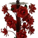 Ver imagem 6 de Luminária Bonita de Ferro para Sala de Estar e Copa com Flores Rustica - Vermelho Escuro