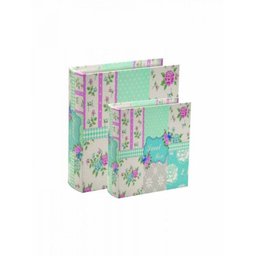 KIT LIVRO CAIXA  FLORAL 2 PCS - 1