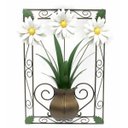 Ver imagem 1 de Quadro Painel Artesanal para Sala Decorativo em Ferro com Flores - Branco