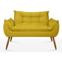 Ver imagem 2 de Sofá Opala Namoradeira para Sala – Balaqui Decor Cor:Amarela