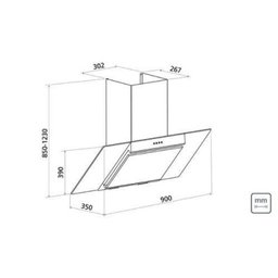 Coifa de parede New Vetro Wall Flat B 90 127v - Tramontina - 2 Coifa de parede New Vetro Wall Flat B 90 127v - Tramontina - 2