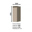 Ver imagem 3 de Balcão para Condimentos 20cm com Tampo Connect Duna/Cristal - Móveis Henn